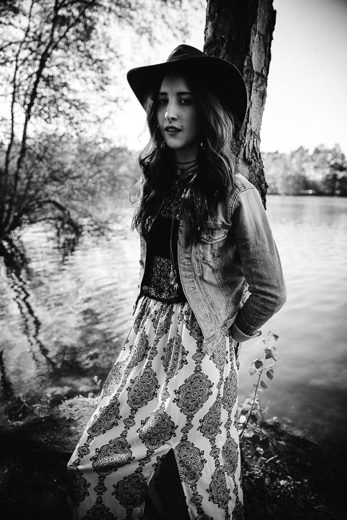 Fashion shooting Business Look dunkel